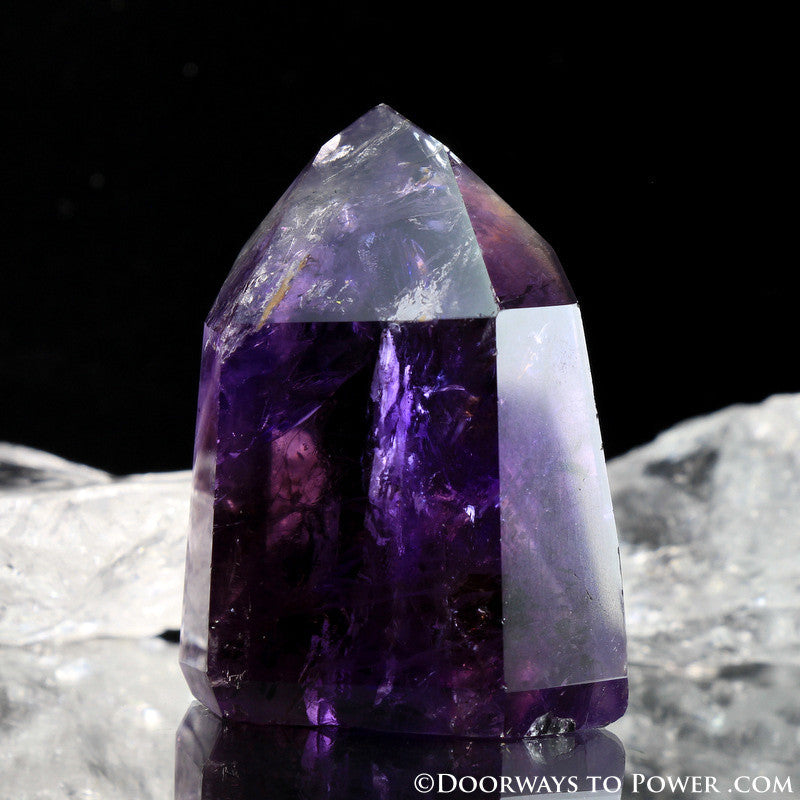 John of God Amethyst Crystal Point w/ Devic Temple