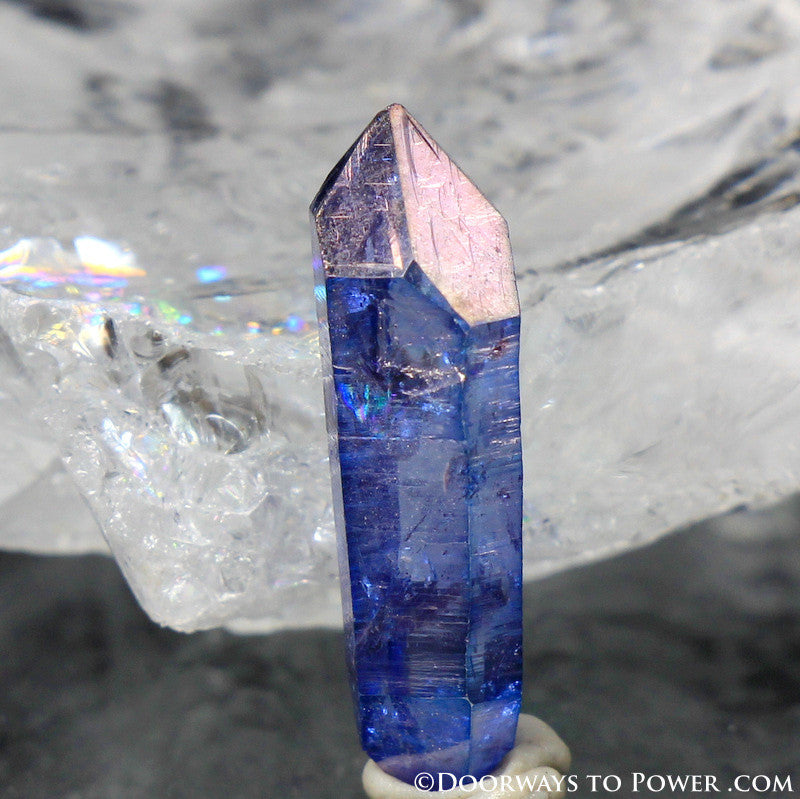 Tanzine Aura Himalayan Quartz Record Keeper Crystal - Rare