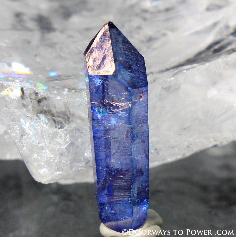 Tanzine Aura Himalayan Quartz Record Keeper Crystal - Rare