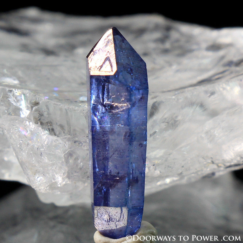 Tanzine Aura Himalayan Quartz Record Keeper Crystal - Rare