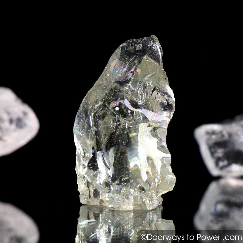 Elder Clear Monatomic Andara Crystal Point w/ Rainbows