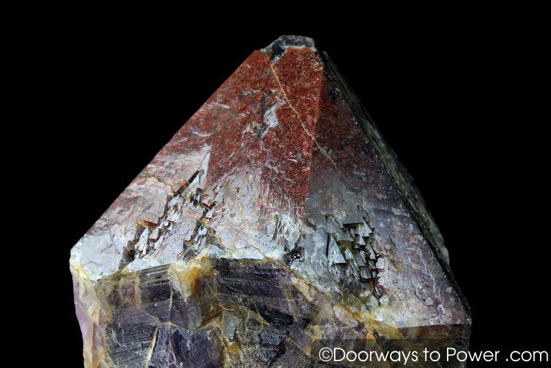 Auralite 23 Altar Stone Record Keeper Crystal w/ Red Tip