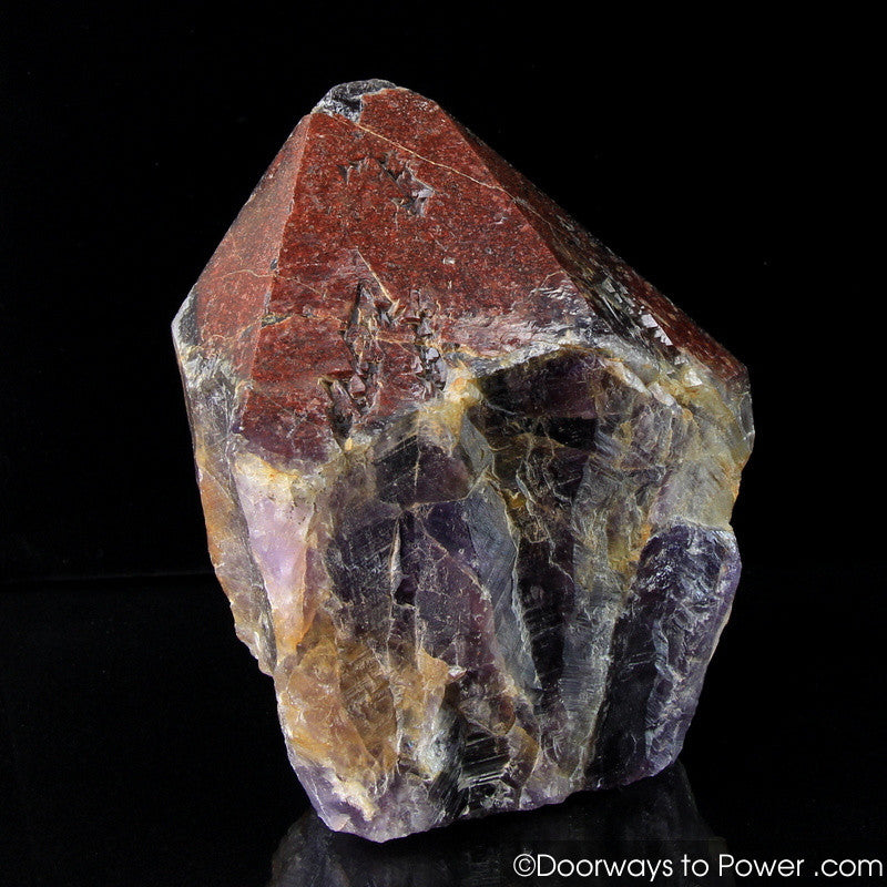 Auralite 23 Altar Stone Record Keeper Crystal w/ Red Tip