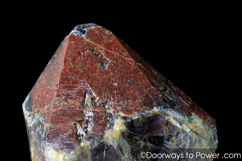 Auralite 23 Altar Stone Record Keeper Crystal w/ Red Tip