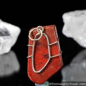 Red Fire Azeztulite Crystal Pendant Azozeo Activated