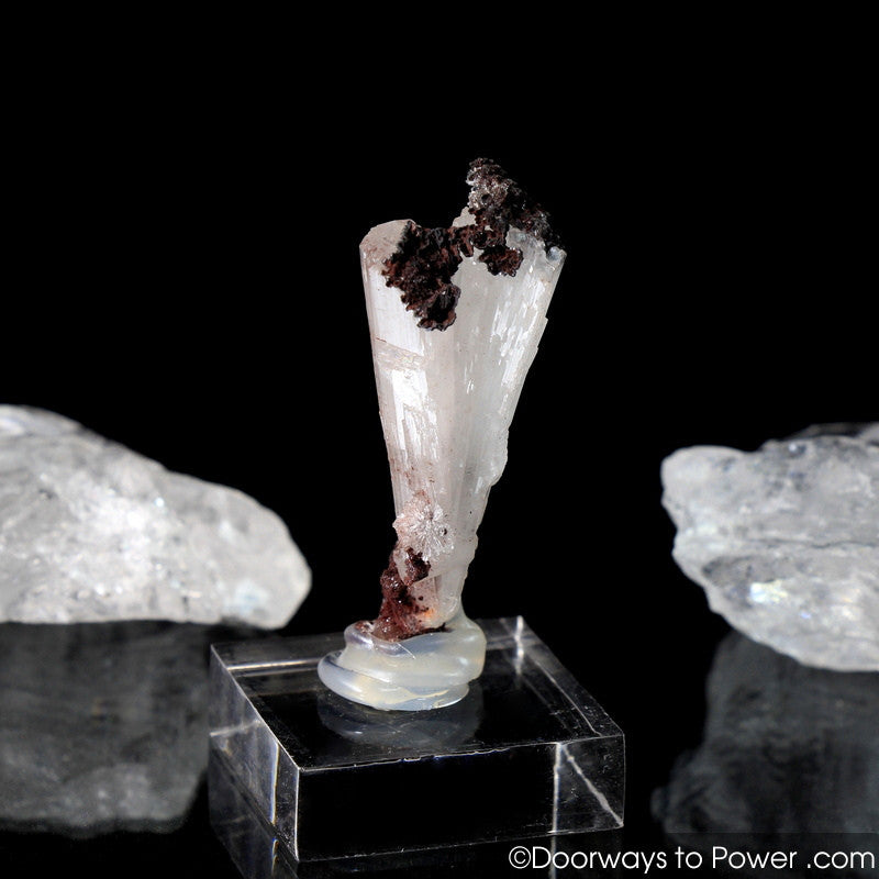 Hemimorphite on Twin Calcite Crystals A +++