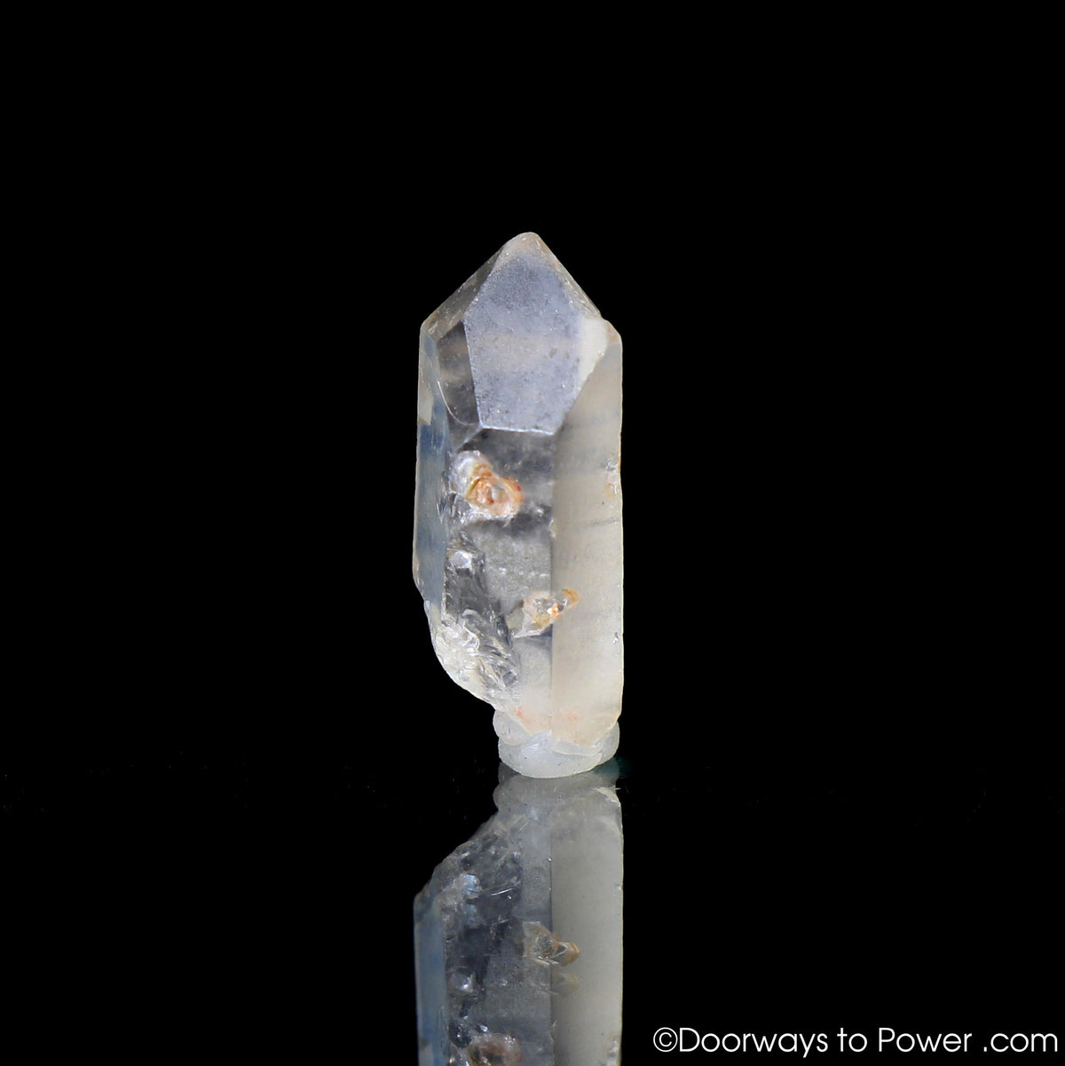 Satyaloka Clear Azeztulite Quartz Crystal Point w/ Time Link