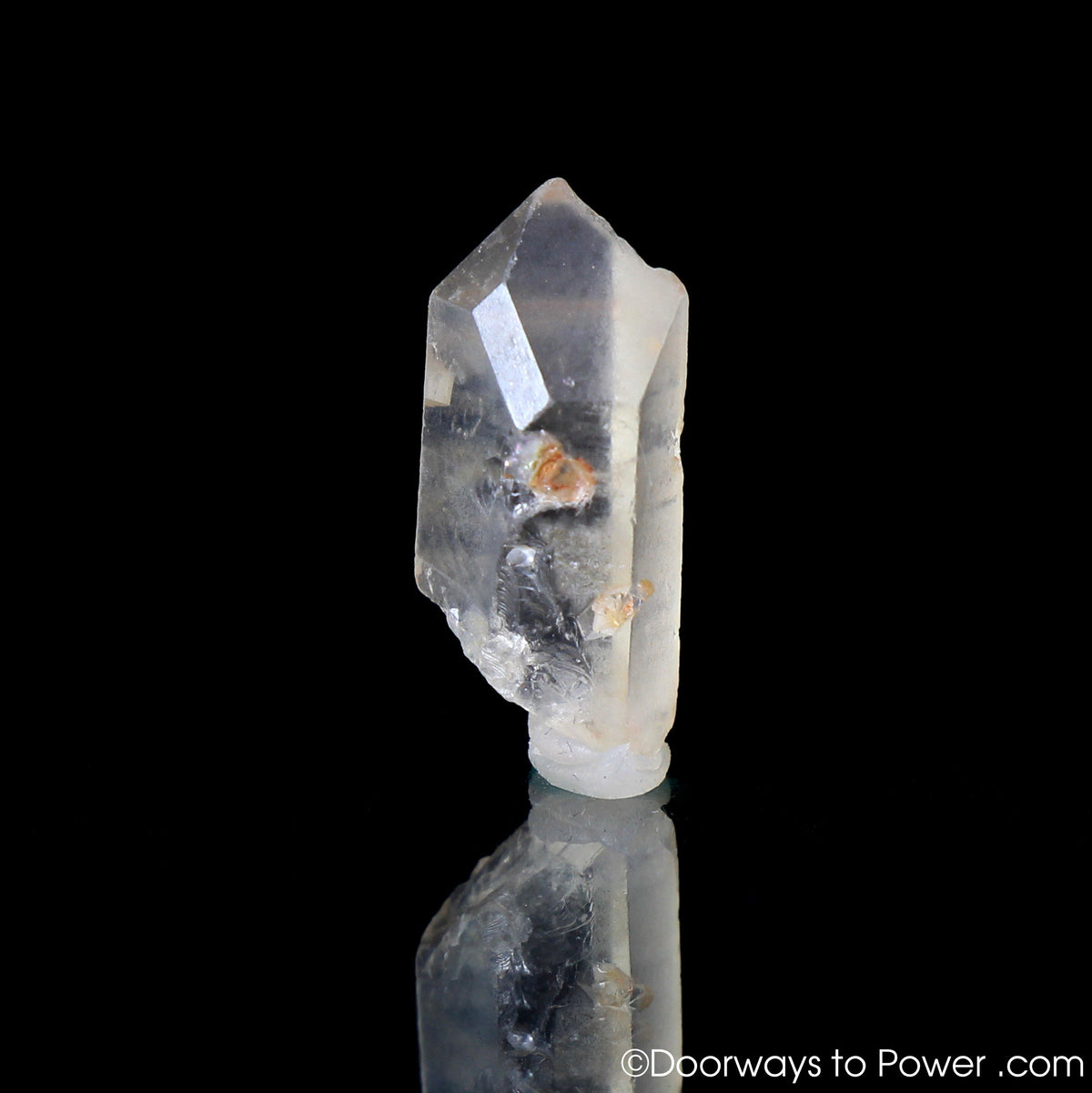 Satyaloka Clear Azeztulite Quartz Crystal Point w/ Time Link