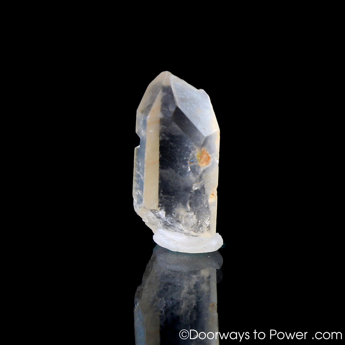 Satyaloka Clear Azeztulite Quartz Crystal Point w/ Time Link
