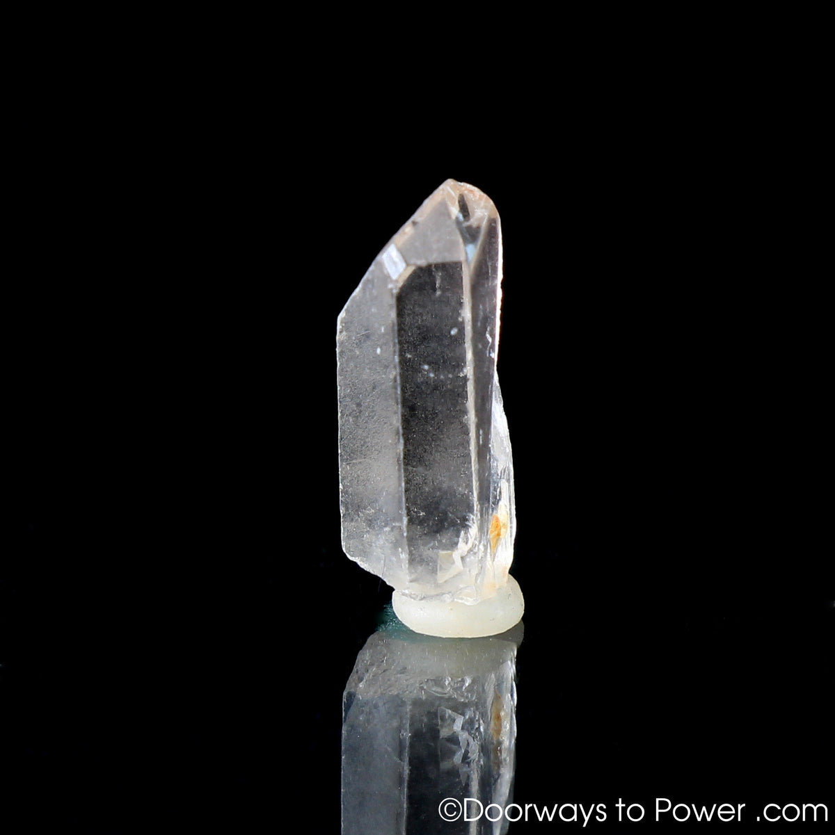 Satyaloka Clear Quartz Point with Record Keeper Time Link Crystal