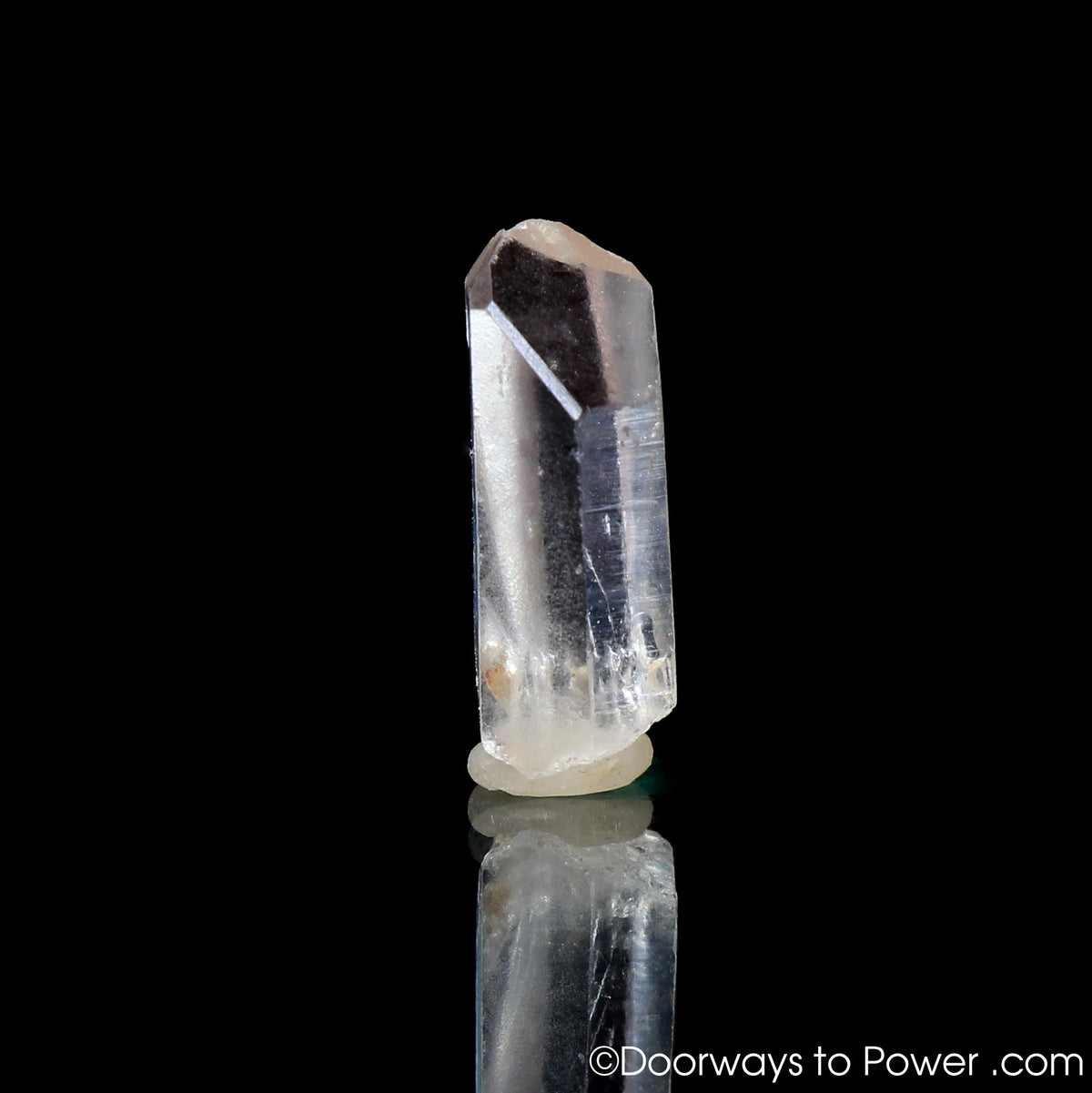 Satyaloka Clear Quartz Point with Record Keeper Time Link Crystal