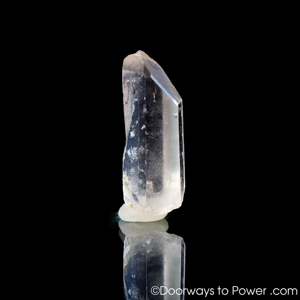 Satyaloka Clear Quartz Point with Record Keeper Time Link Crystal