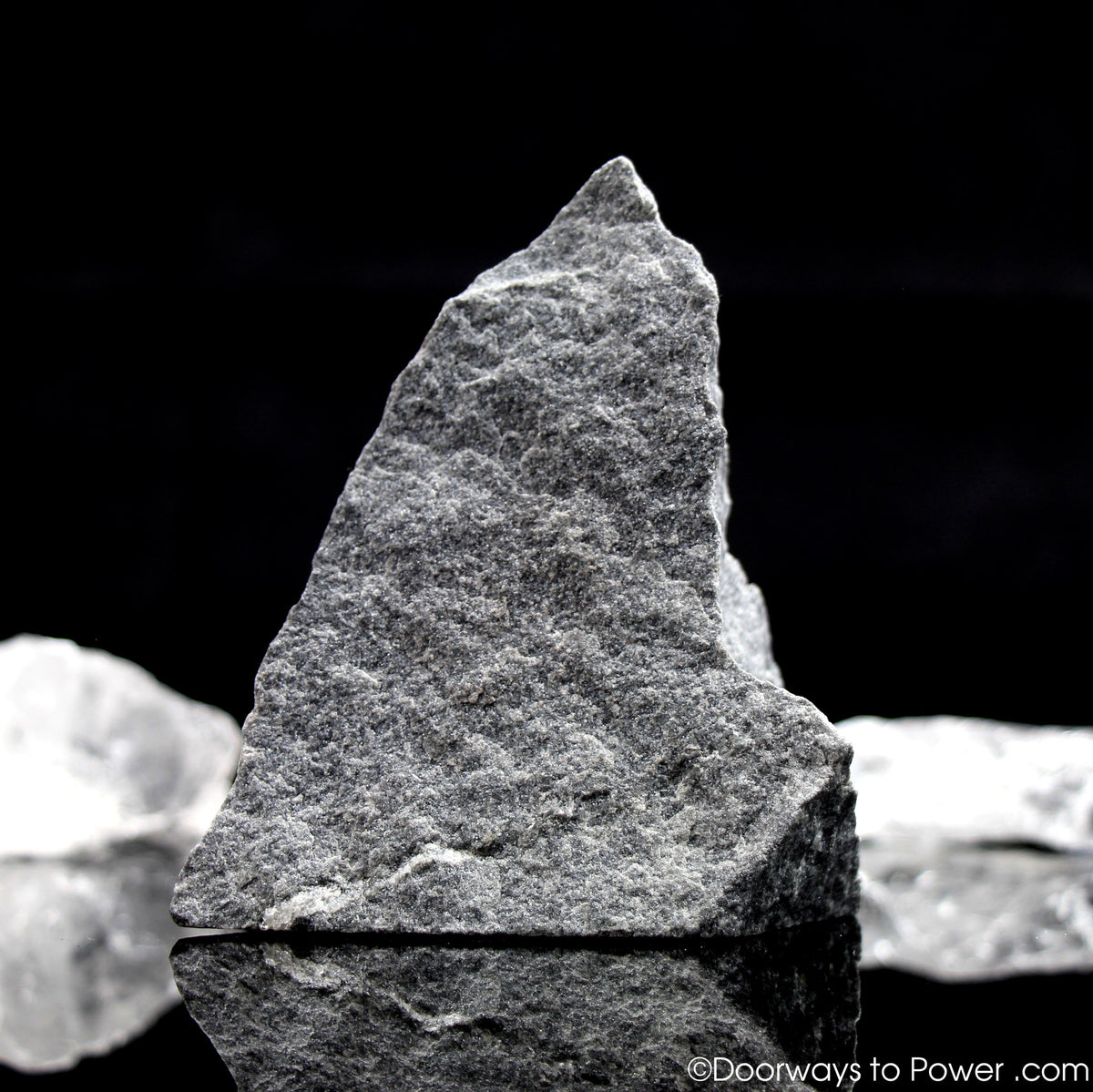 Black Azeztulite Crystal Altar Stone Azozeo Activated