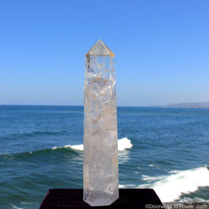 Rare 17.5" John of God Casa Manifest Spirit Healing Quartz Crystal  w/ Striking Rainbows