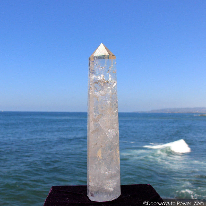 Rare 17.5" John of God Casa Manifest Spirit Healing Quartz Crystal  w/ Striking Rainbows