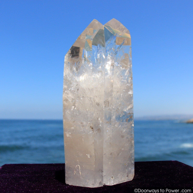 Rare 9.5" Lemurian Seed Tantric Twin Flame 'SACRED UNION' Pleiadian Starbrary Dow Crystal