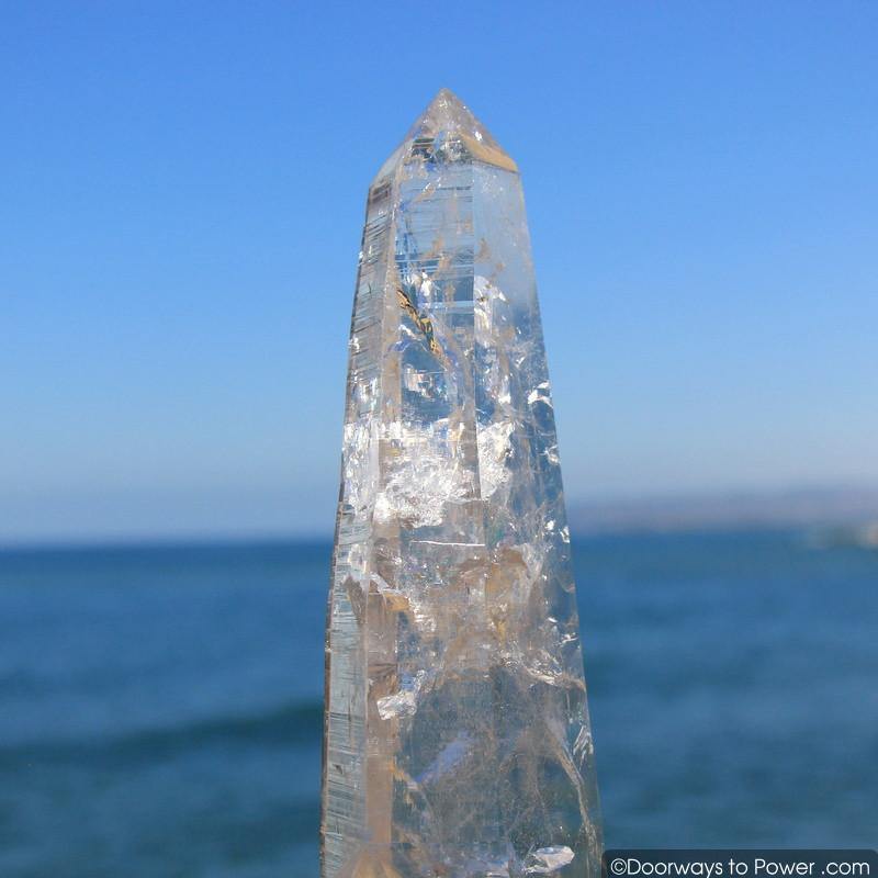 12" Double Terminated Lemurian Quartz 'Being of Light' Twin Dow Dolphin Crystal