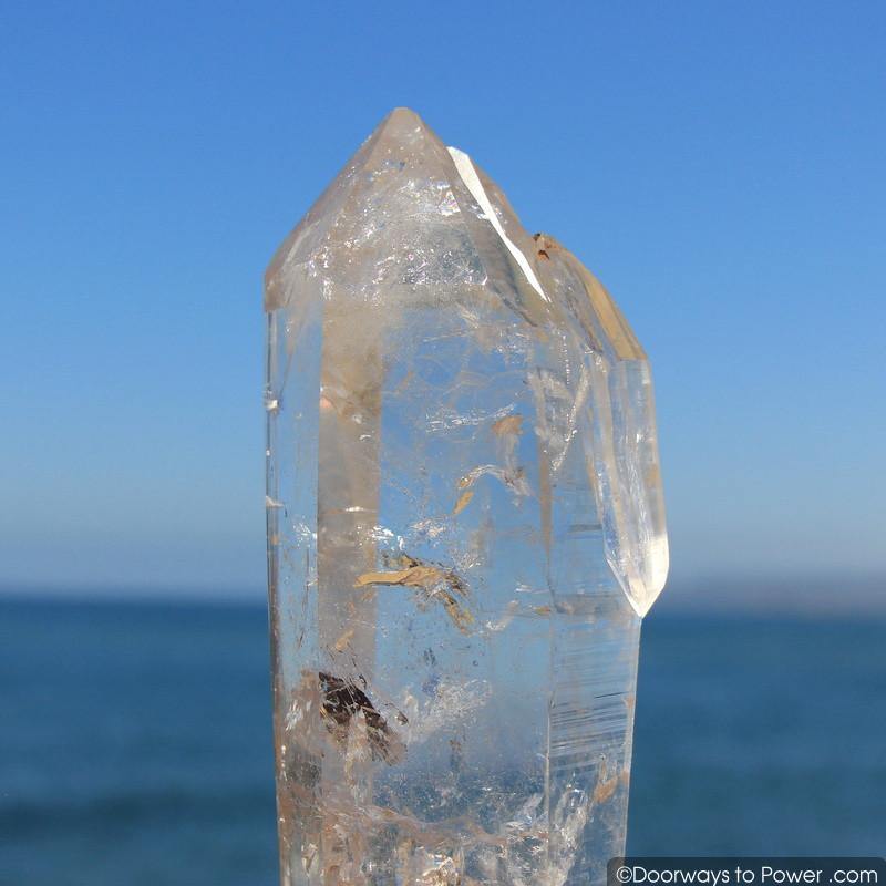12" Double Terminated Lemurian Quartz 'Being of Light' Twin Dow Dolphin Crystal