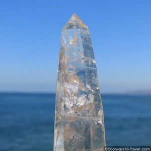 12" Double Terminated Lemurian Quartz 'Being of Light' Twin Dow Dolphin Crystal