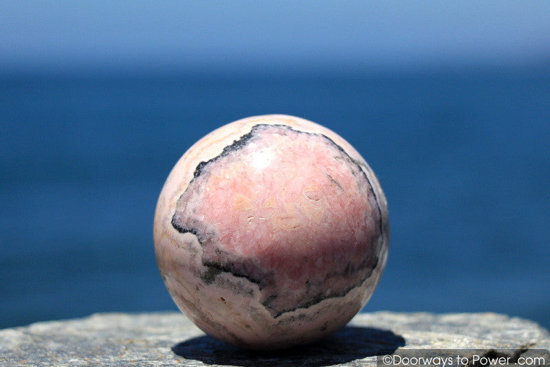Rhodochrosite & Pyrite Crystal Sphere 'Love & Abundance'