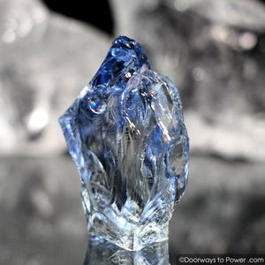 Lady Nellie Blue Monatomic Andara Crystal w/ Rainbows Authentic