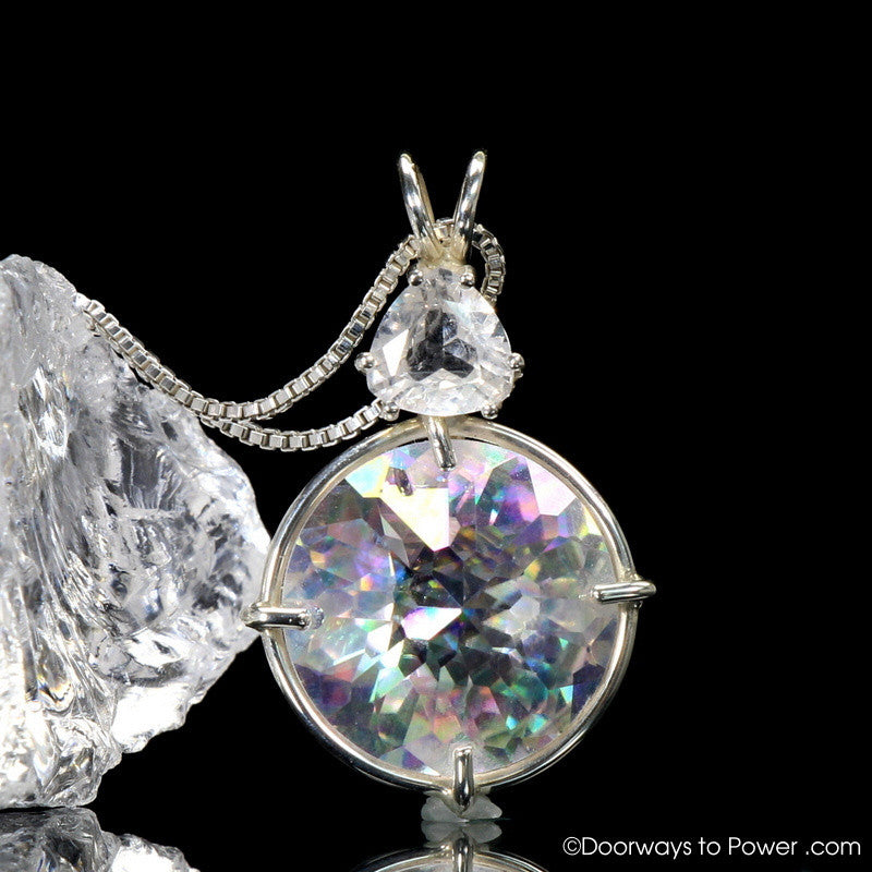 Angel Aura Danburite Radiant Heart Pendant