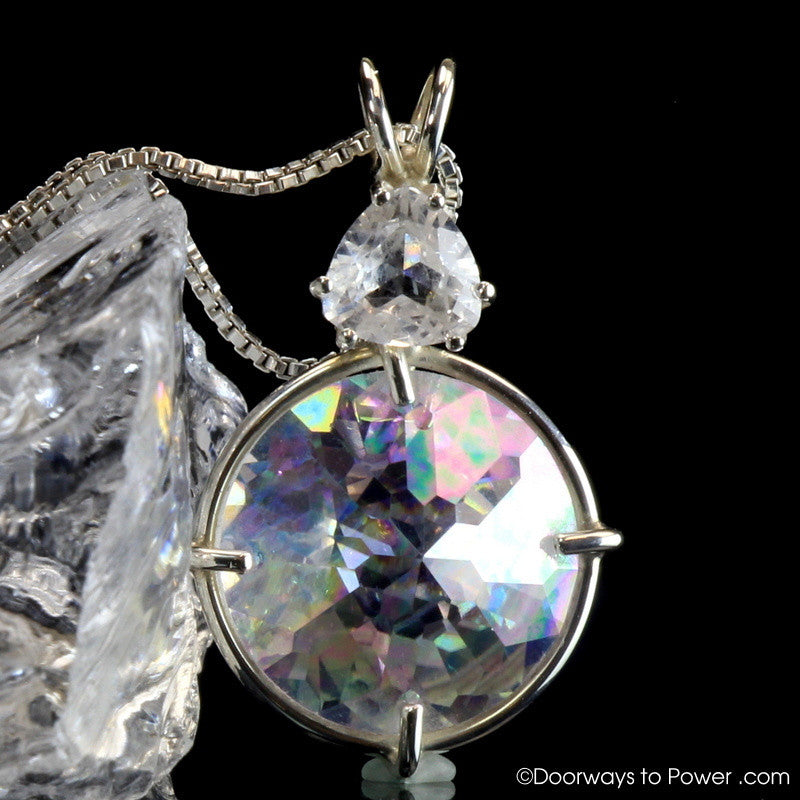 Angel Aura Danburite Radiant Heart Pendant