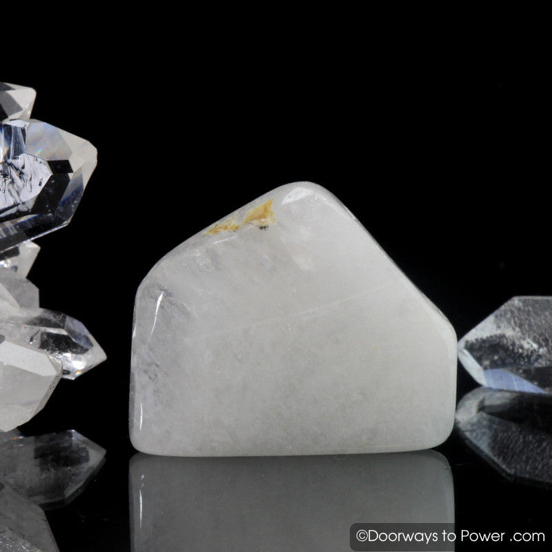 White Azeztulite Azozeo activated Crystal Polished & Tumbled
