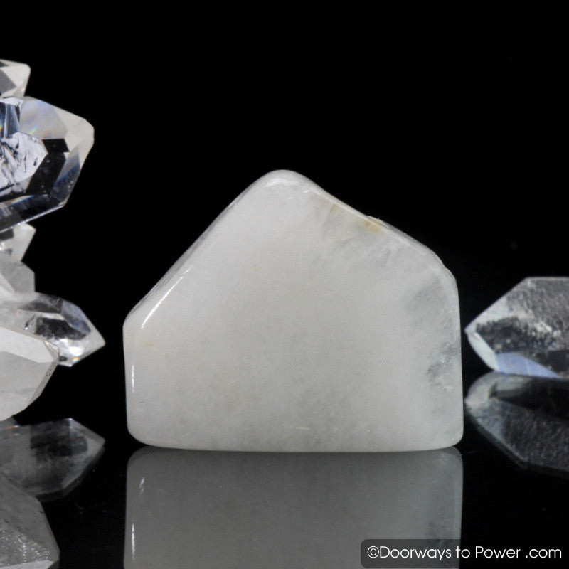 White Azeztulite Azozeo activated Crystal Polished & Tumbled