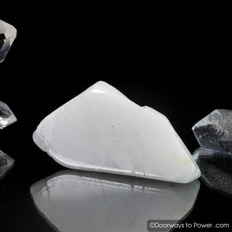 Original White Azeztulite Tumbled Stone Crystal Azozeo Activated