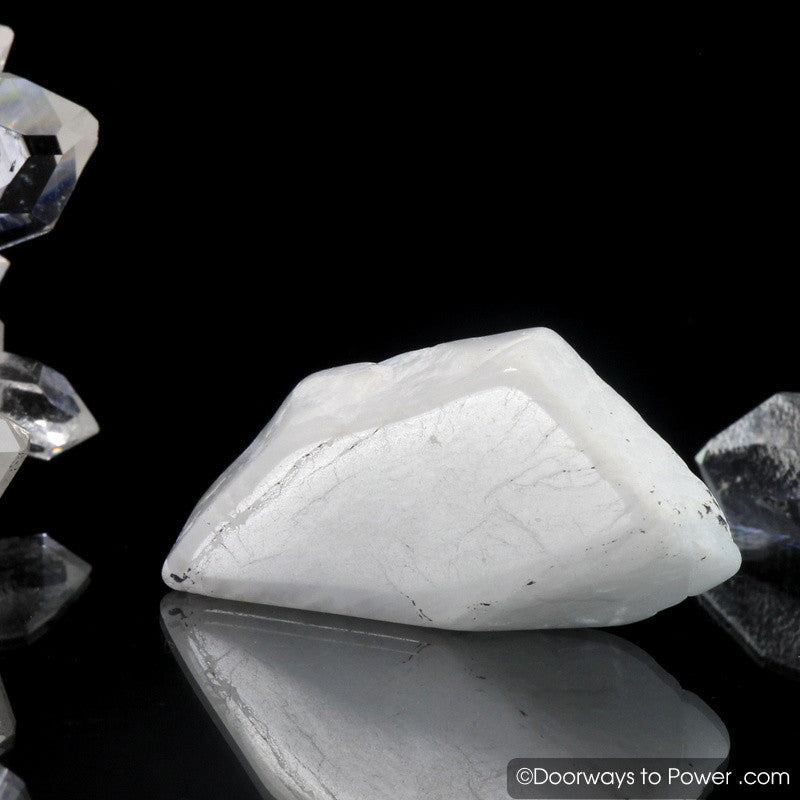 Original White Azeztulite Tumbled Stone Crystal Azozeo Activated