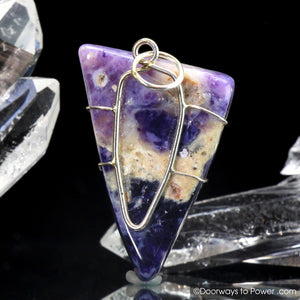 Violet Flame Opal Crystal Pendant .925 SS