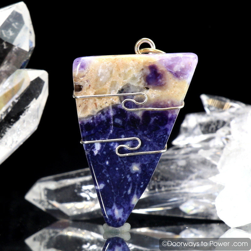 Violet Flame Opal Crystal Pendant .925 SS