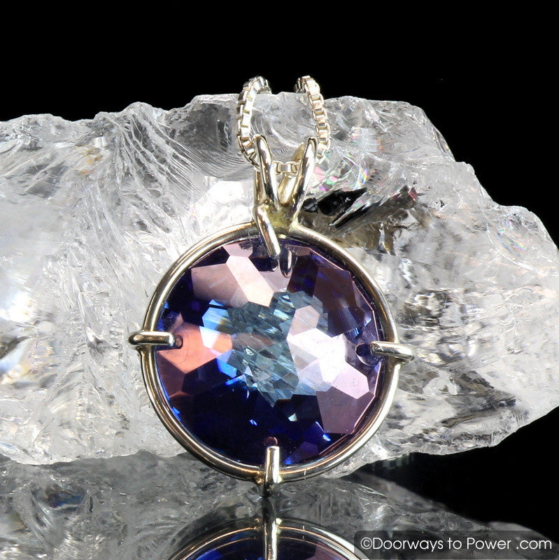 Tanzine Aura Quartz Radiant Heart Pendant