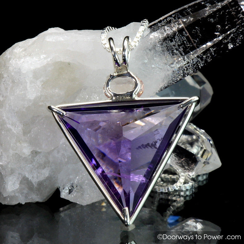 Amethyst Quartz Morganite Angelic Star Crystal Pendant 