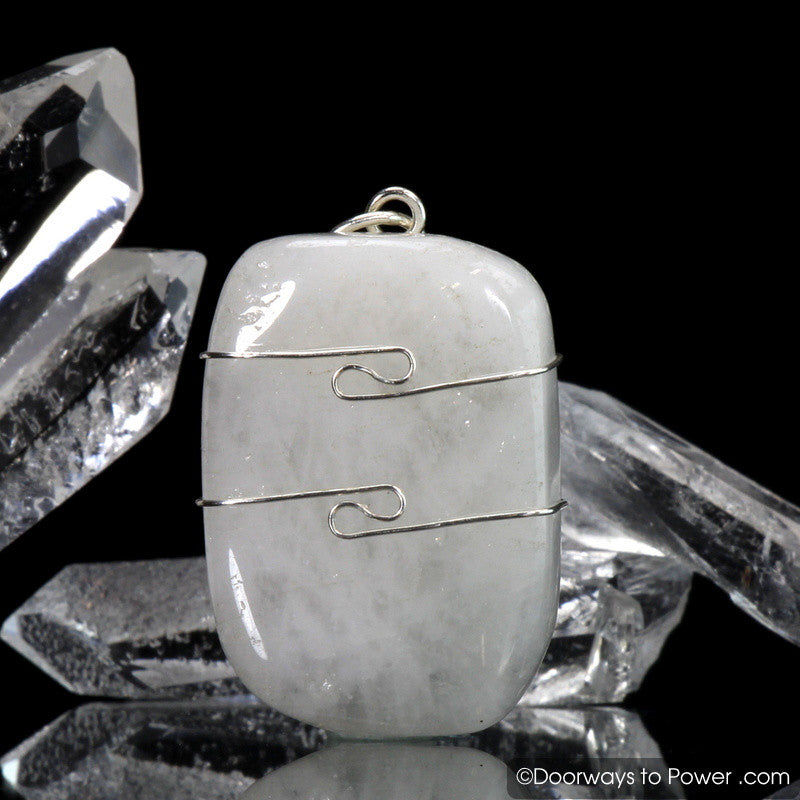 White Azeztulite Crystal Pendant .925 SS
