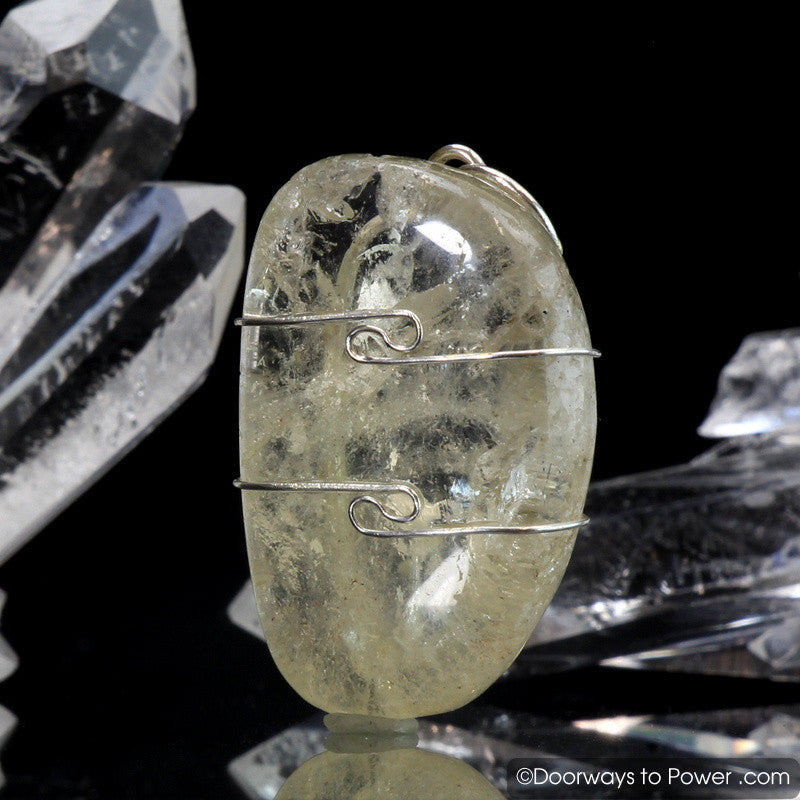 Golden Azeztulite Crystal Pendant .925 SS (WILL PICK A NICER ONE FOR YOU)