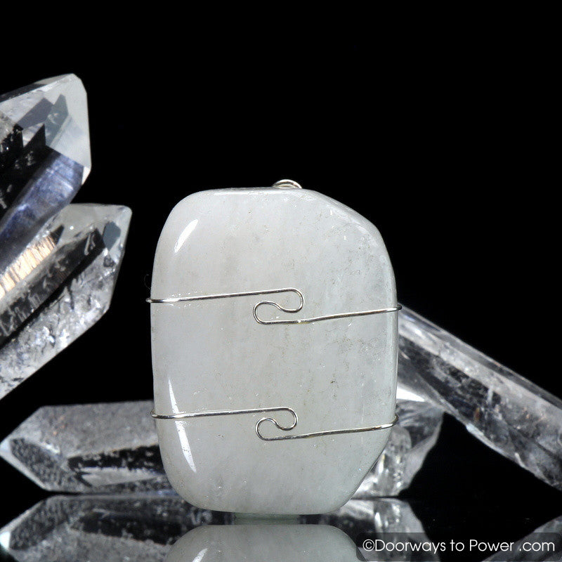 White Azeztulite Crystal Pendant .925 SS