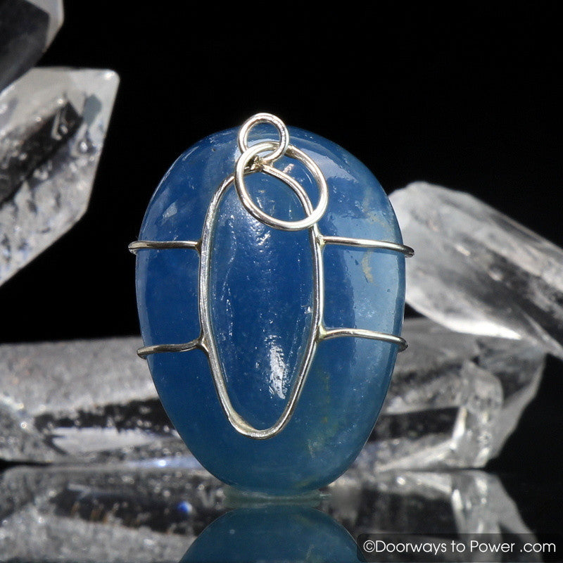 Lemurian Indigo Calcite Crystal Pendant