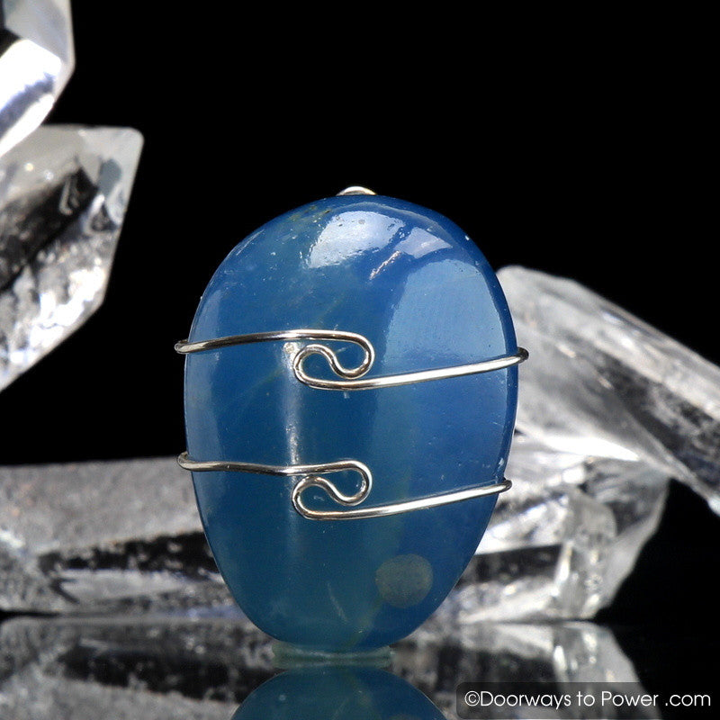 Lemurian Indigo Calcite Crystal Pendant