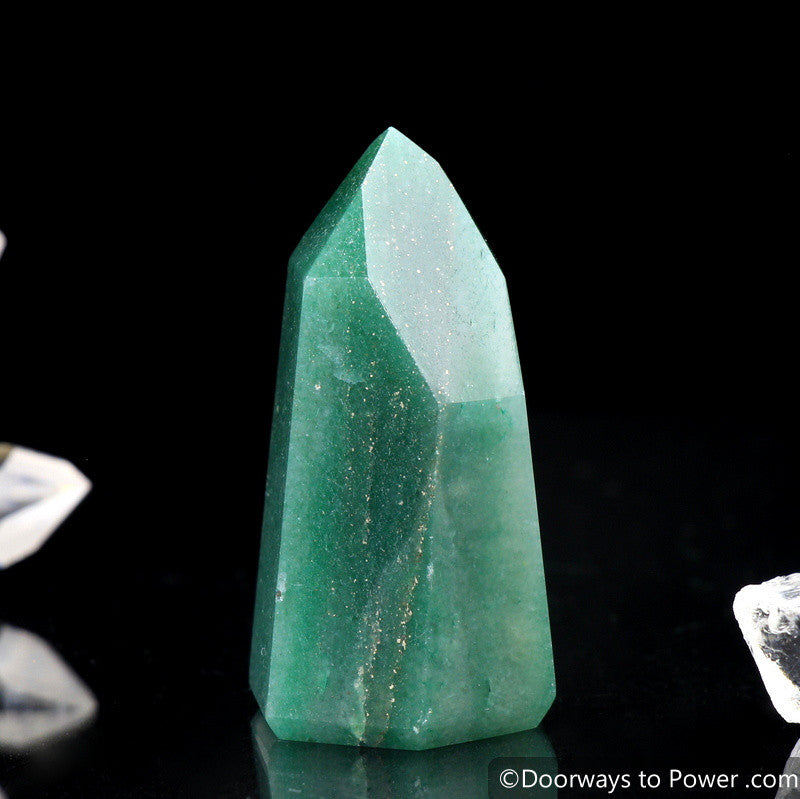 John of God Green Aventurine Pyrite & Quartz Channeling Crystal Point