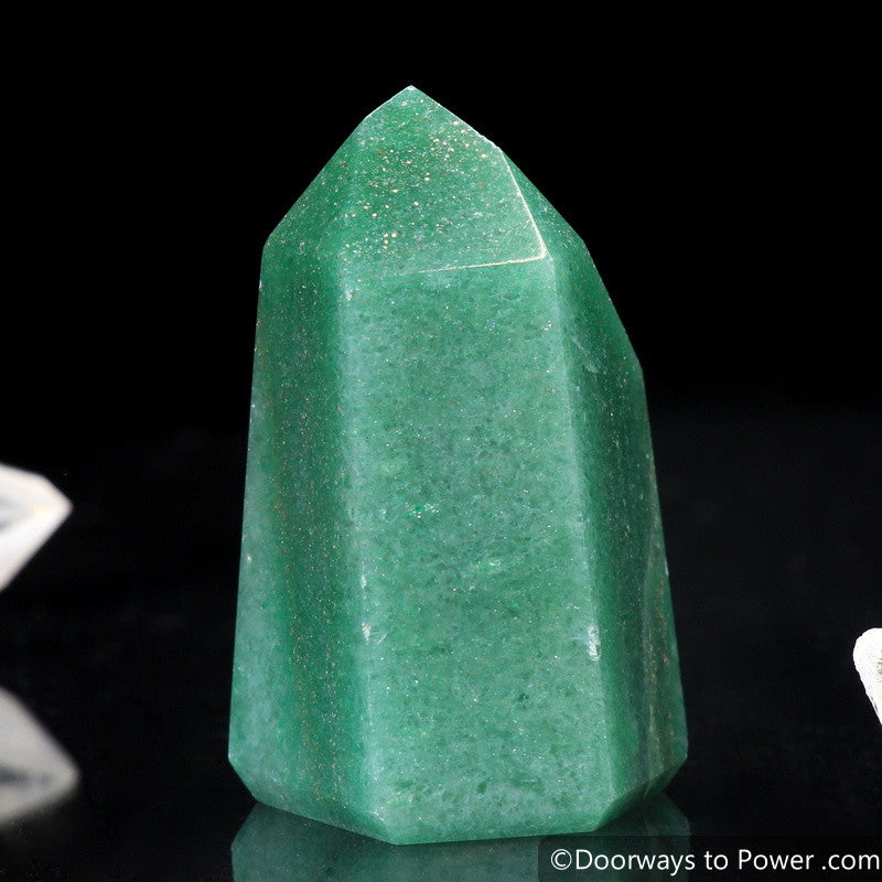 John of God Green Aventurine Pyrite & Quartz Channeling Crystal Point