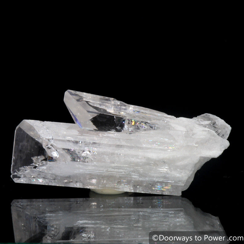 Danburite Synergy 12 Tantric Twin Crystal w/ Rainbows  "Higher Octave"