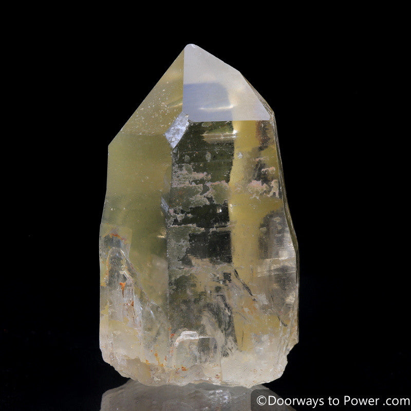 Golden Healer Lemurian Master Record Keeper Crystal w/ Time Link