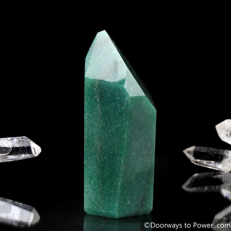 John of God Green Aventurine & Pyrite Channeling Casa Crystal Point