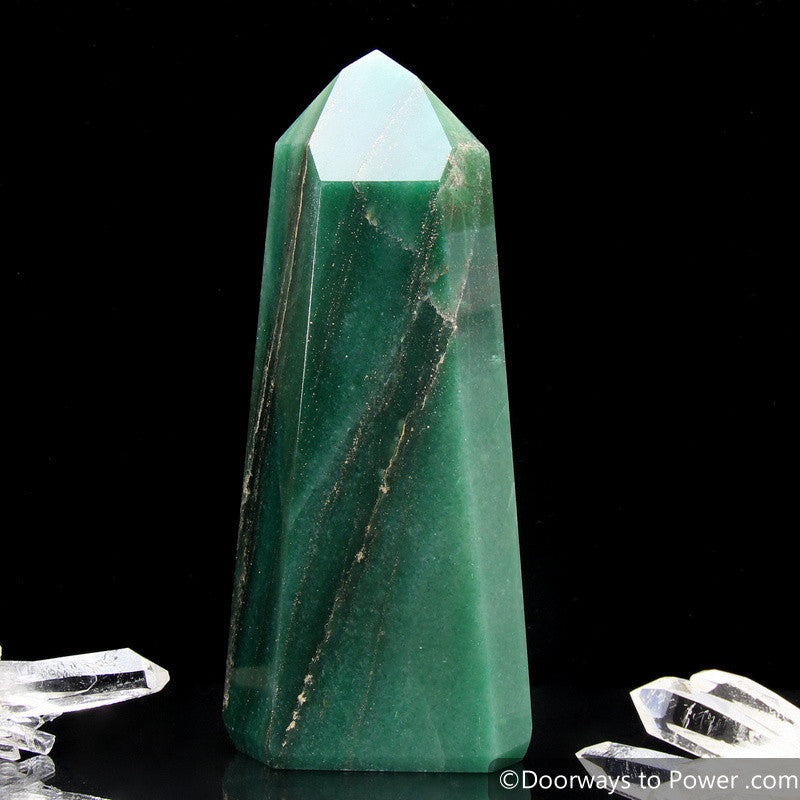 John of God Green Aventurine Pyrite Channeling Crystal Altar Stone