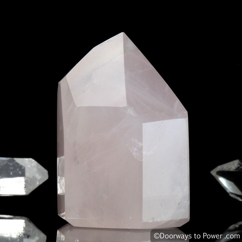 John of God Rose Quartz Time Link Casa Crystal w/ Rainbows