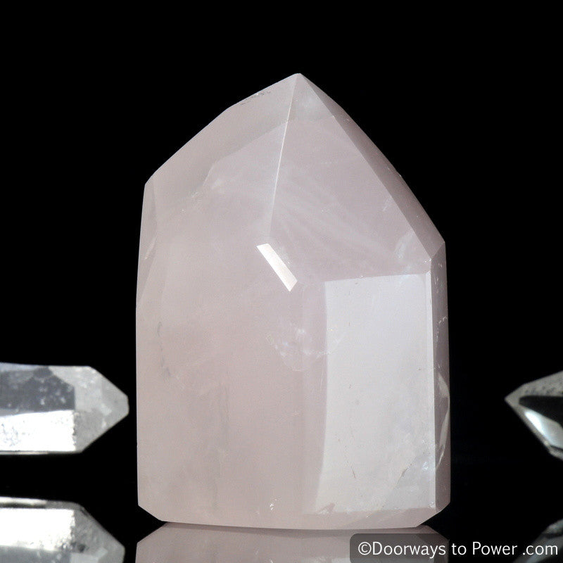 John of God Rose Quartz Time Link Casa Crystal w/ Rainbows