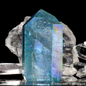 Aqua Aura Quartz Crystal Point - Master Initiation Channeling