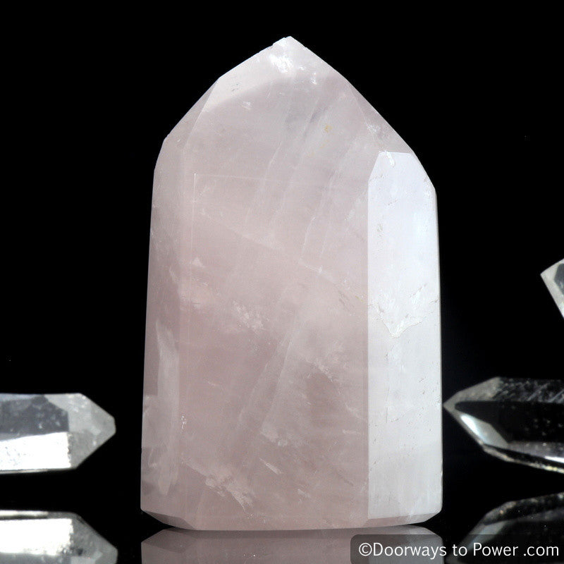 John of God Rose Quartz Casa Crystal w/ Rainbows